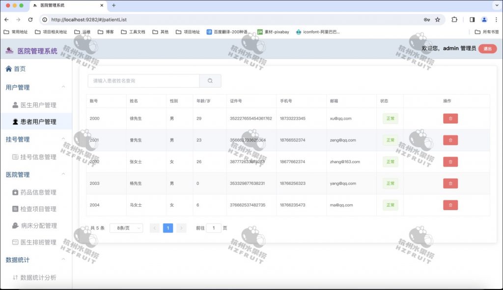 图片[5]-医院挂号管理系统-计算机毕设网-杭州水果捞
