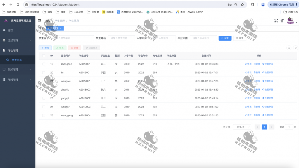 图片[9]-高考志愿填报系统-计算机毕设网-杭州水果捞