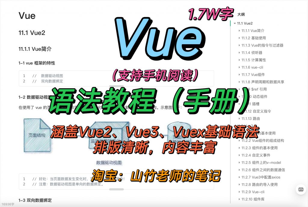 图片[1]-Vue编程语法笔记-计算机毕设网-杭州水果捞